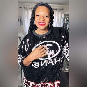 Sale‼️Sequin jerseys T-Shirt Dress